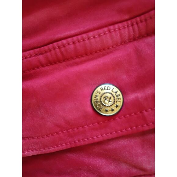 Robin's Red Label Jeans Men's Sz 31 Red New Biker Distressed Embroidered Stars - Picture 8 of 12